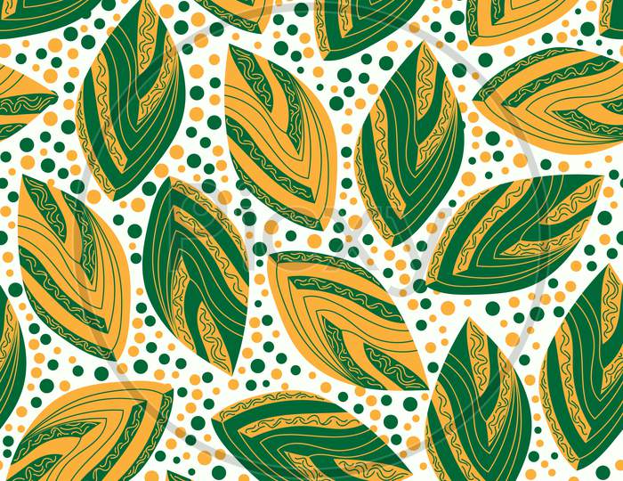 Green and yellow leaf pattern