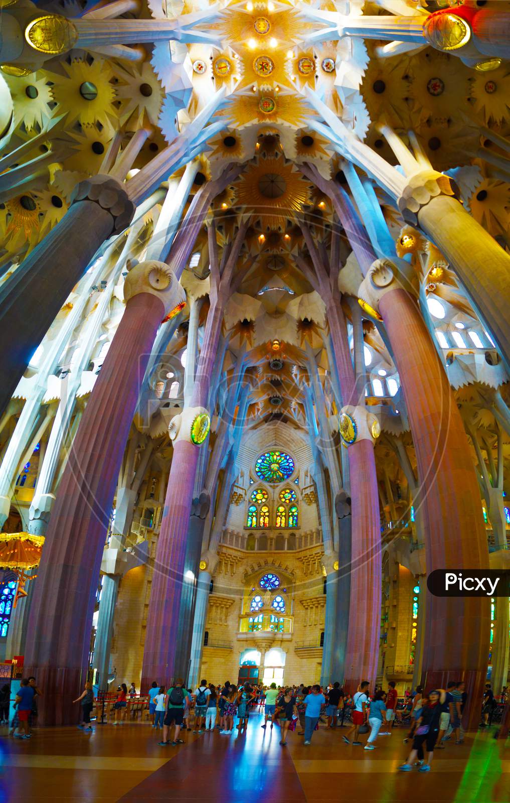 The Inside Of The Sagrada Familia