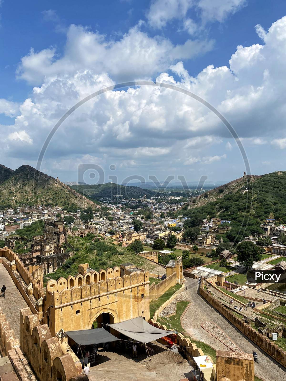 View From Amer Fort Top In Jaipur