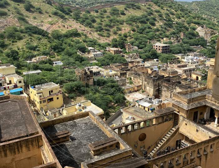 View From Amer Fort In Jaipur Rajasthan