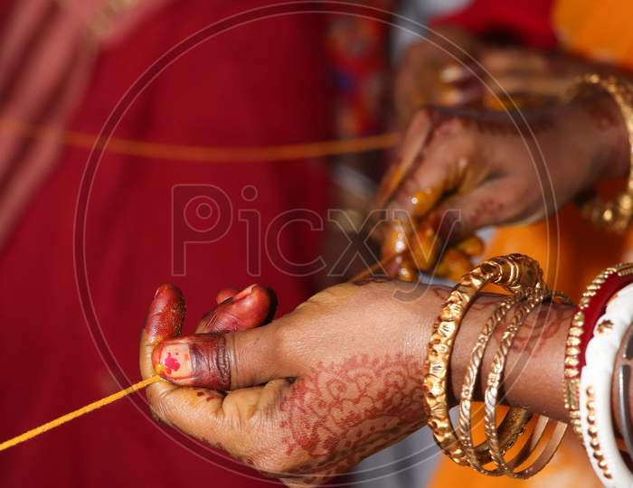Indian Hindu Bengali Wedding Ritual Of Gaye Holud