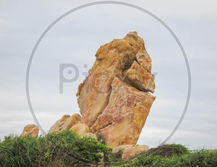 Big Granite Rock On The Beach Near The Lighthouse Of Ga Ga, Phan Thiet, Binh Thuan