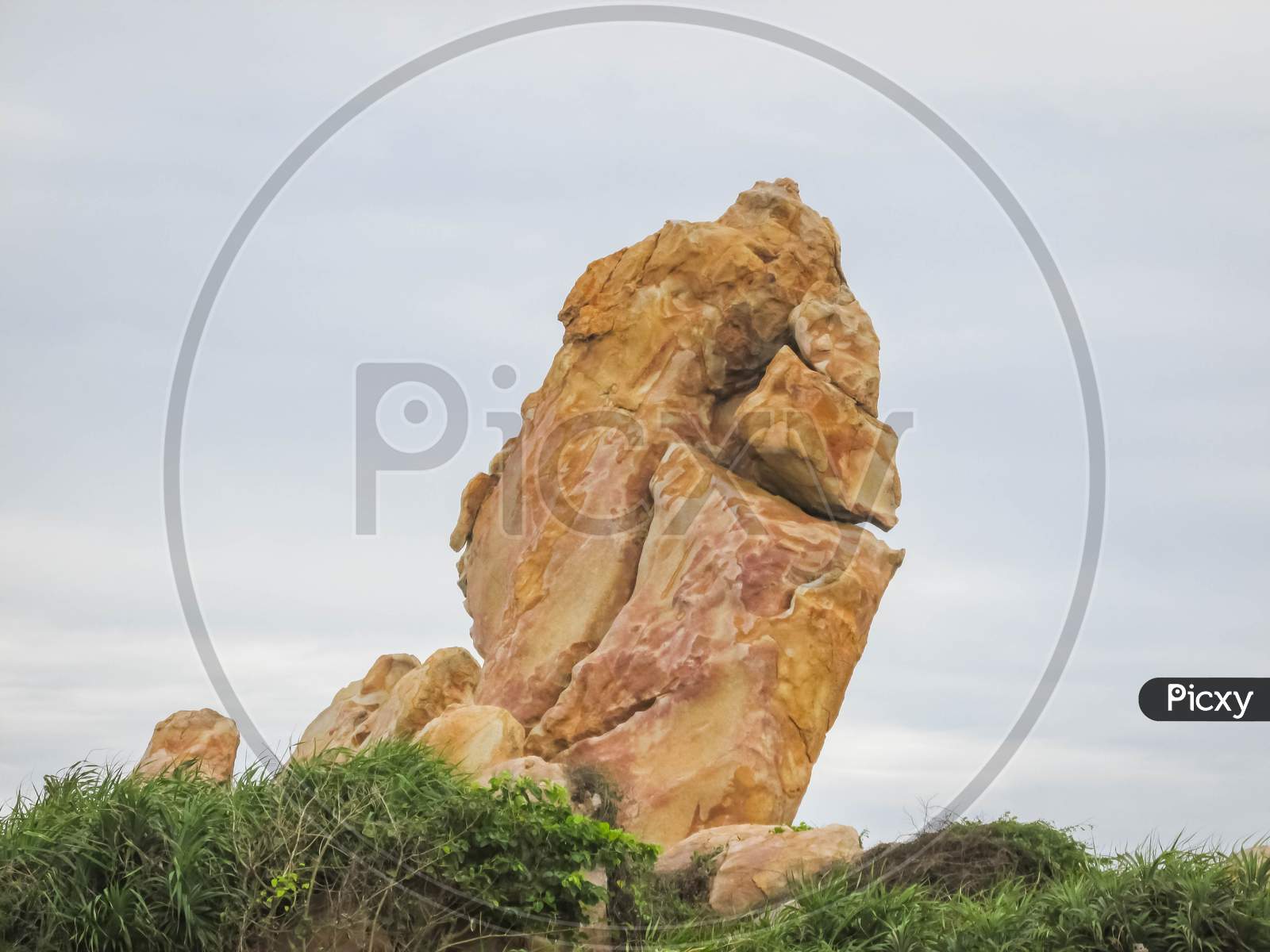 Big Granite Rock On The Beach Near The Lighthouse Of Ga Ga, Phan Thiet, Binh Thuan
