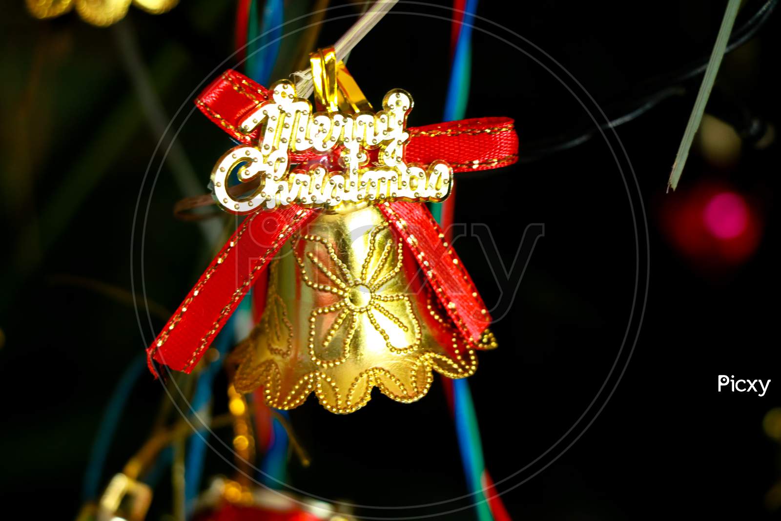 Close Up Shot Of Decoration Material For Christmas Tree