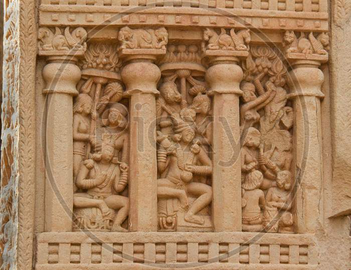 Carving Of Kings Life, Sanchi