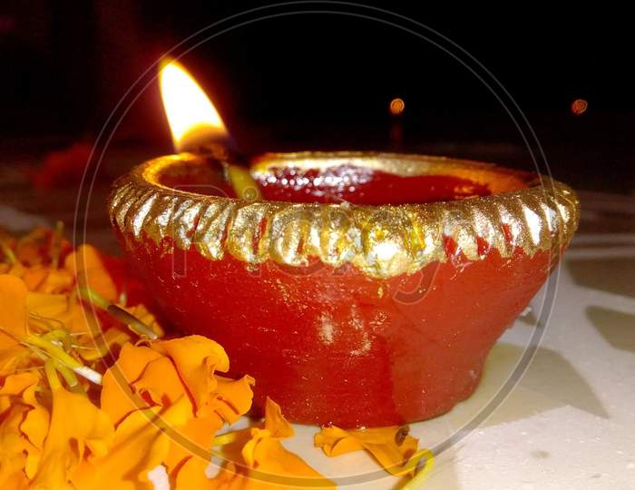 Diwali Indian festival candle