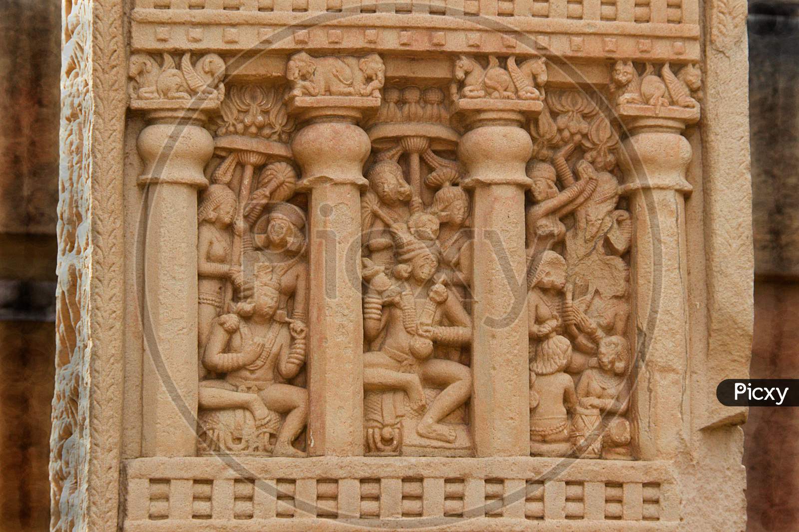 Carving Of Kings Life, Sanchi