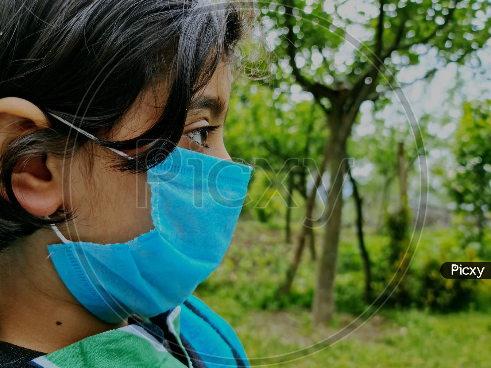 Image of Medical Mask Is Given To Kids During The Second Wave Of ...