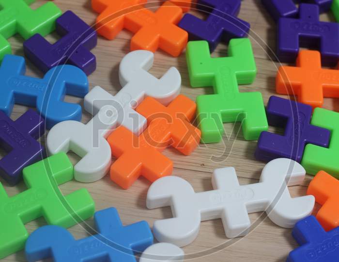 Colorful Plastic Toy Blocks
