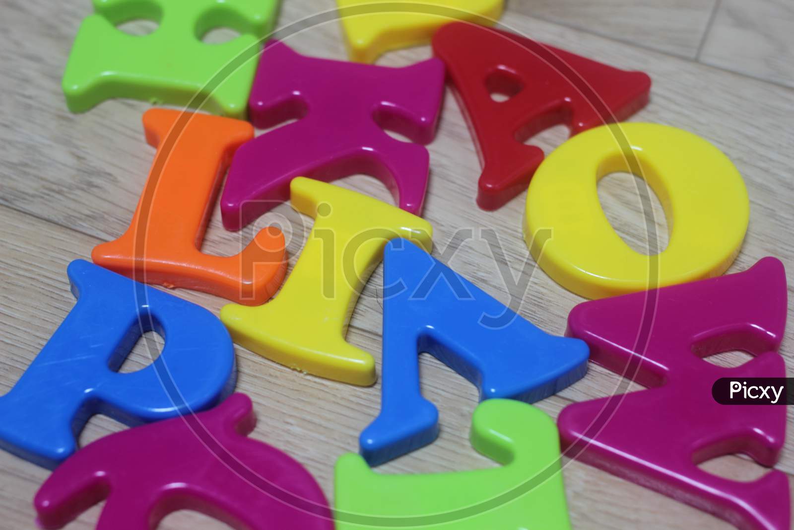 Colorful Plastic Toy Alphabet Blocks