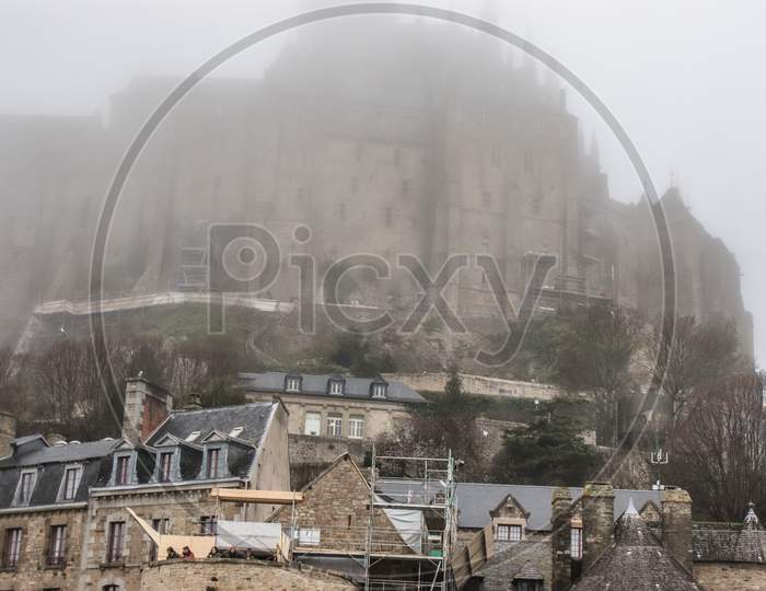 Mont Saint-Michel, Which Was Wrapped In Fog