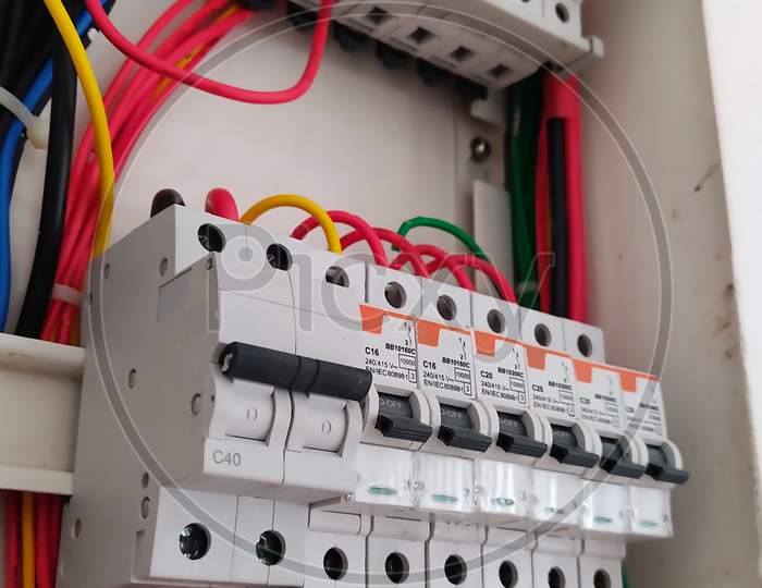 Inside Of Electricity Distribution Board