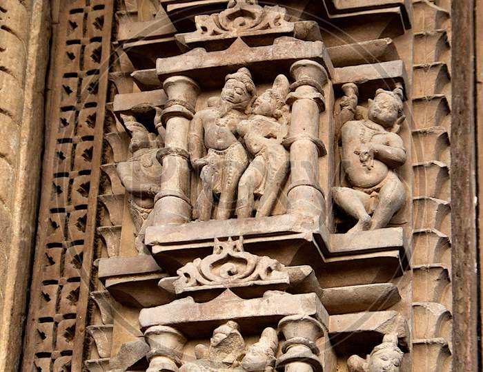 Wall Carving At  Chaturbhuj Temple