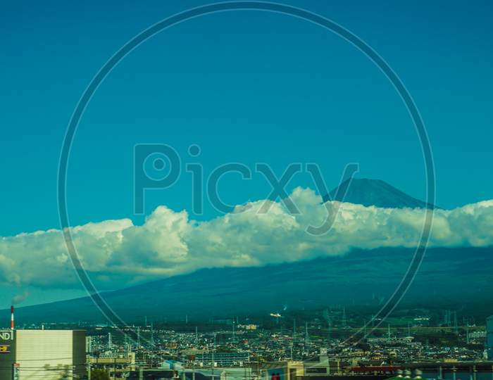 Image Of Mt. Fuji With Clouds