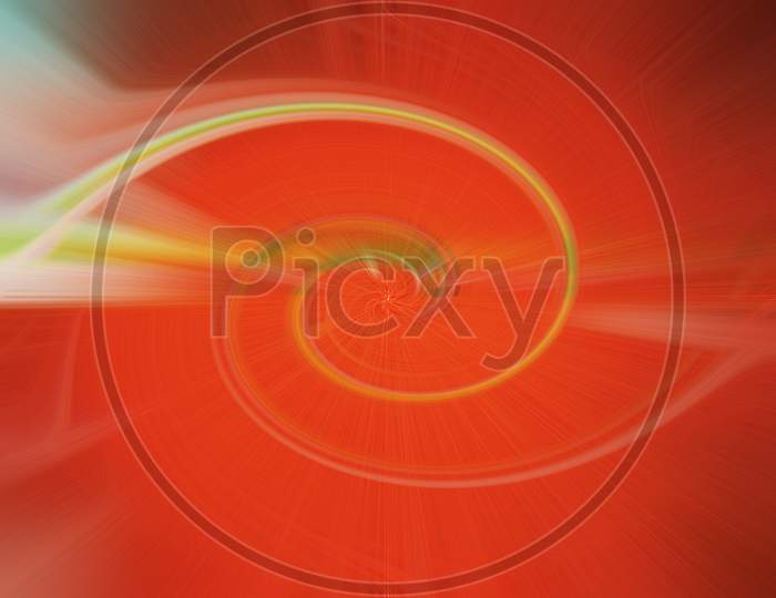 3D Rendering Of An Abstract Bright Colorful Spiral Background