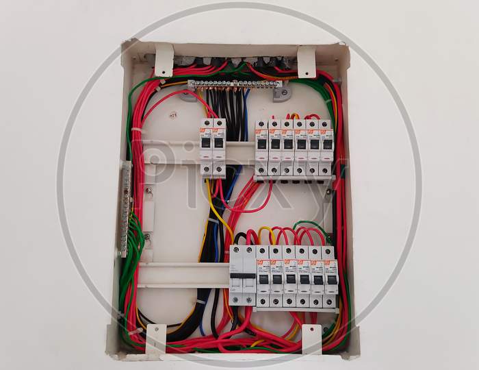 Inside Of Electricity Distribution Board