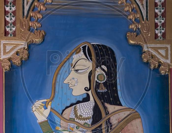 Patrika Gate Hand Made Woman Paintings.