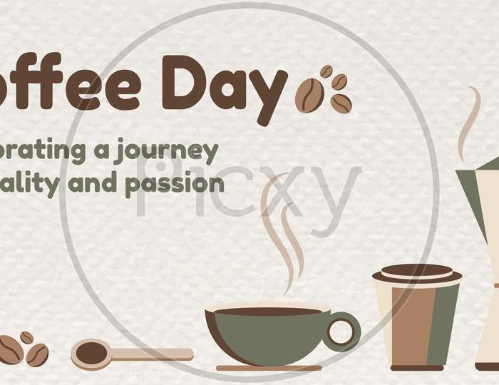 Coffee Day Poster Design Vector