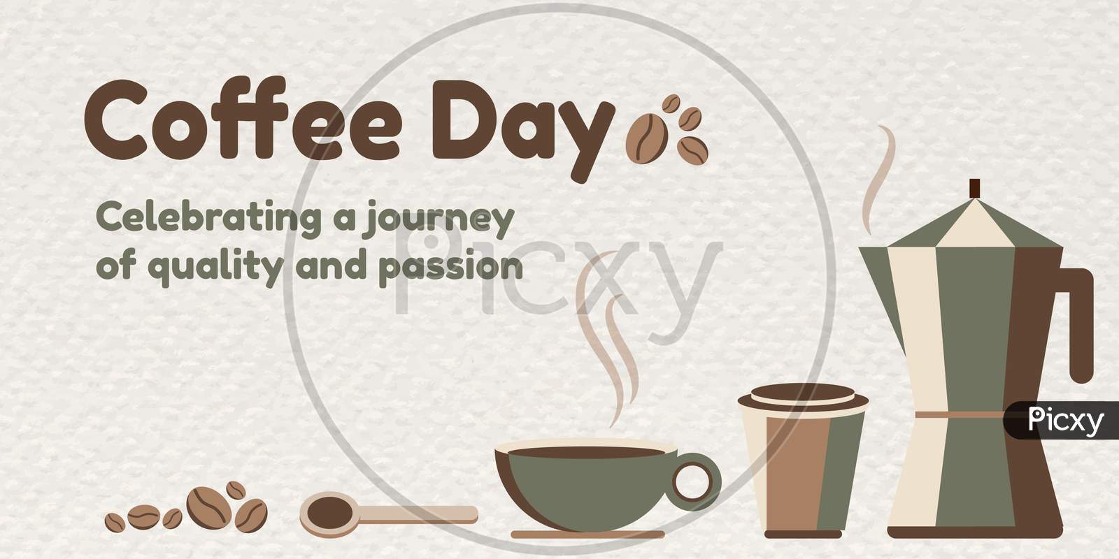 Coffee Day Poster Design Vector