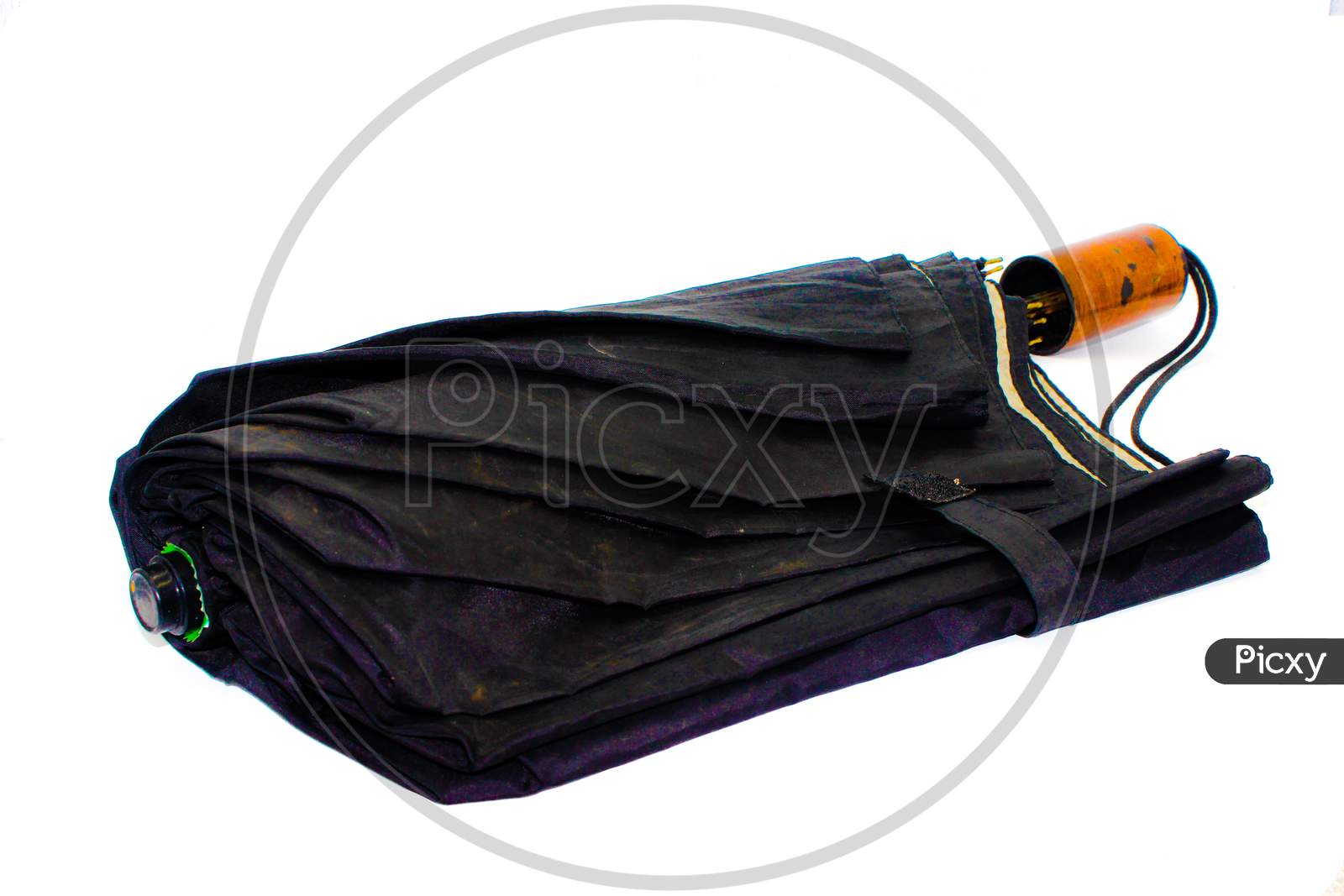 Umbrella On White Background With Selective Focus