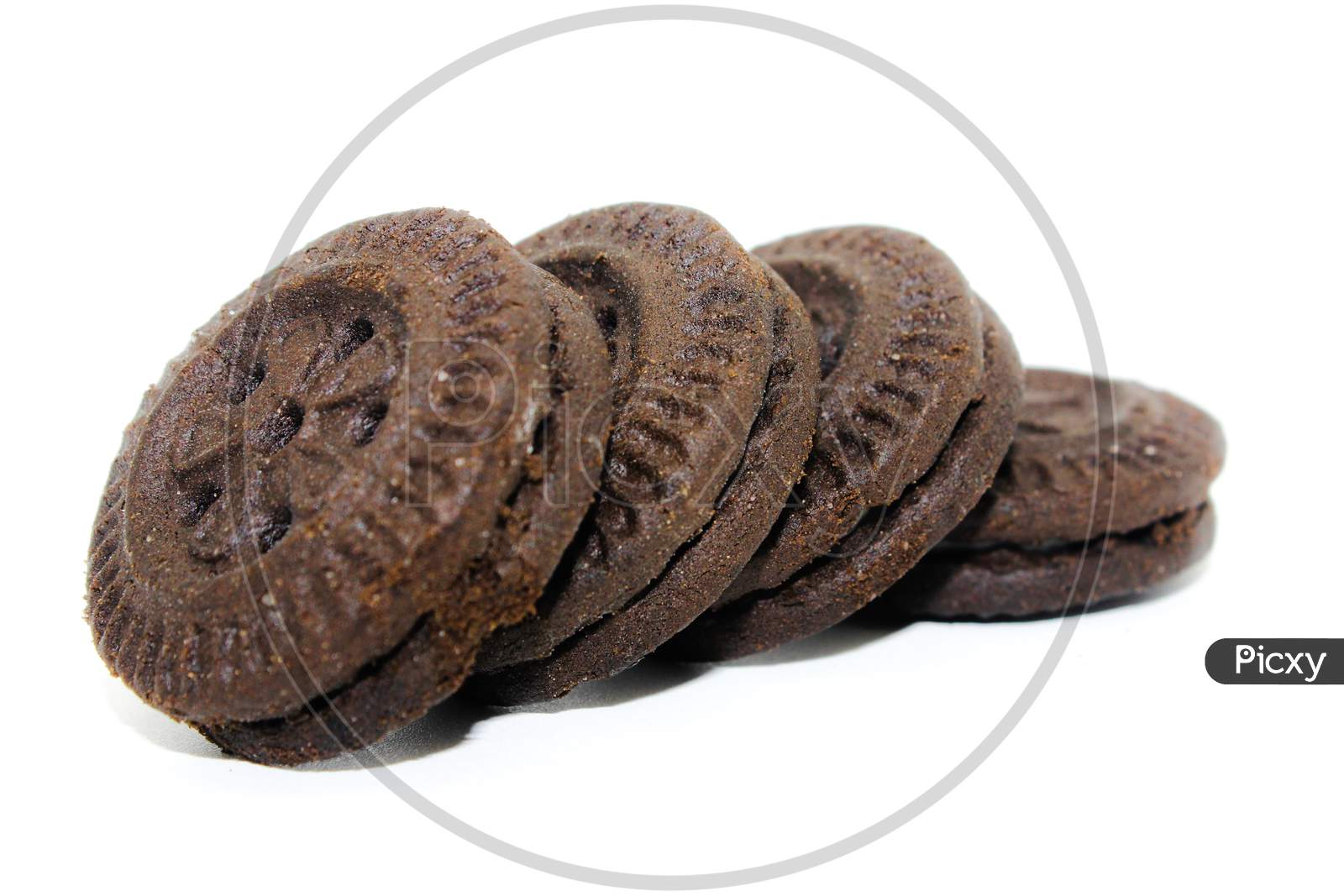 A Picture Of Biscuits On White Background With Selective Focus