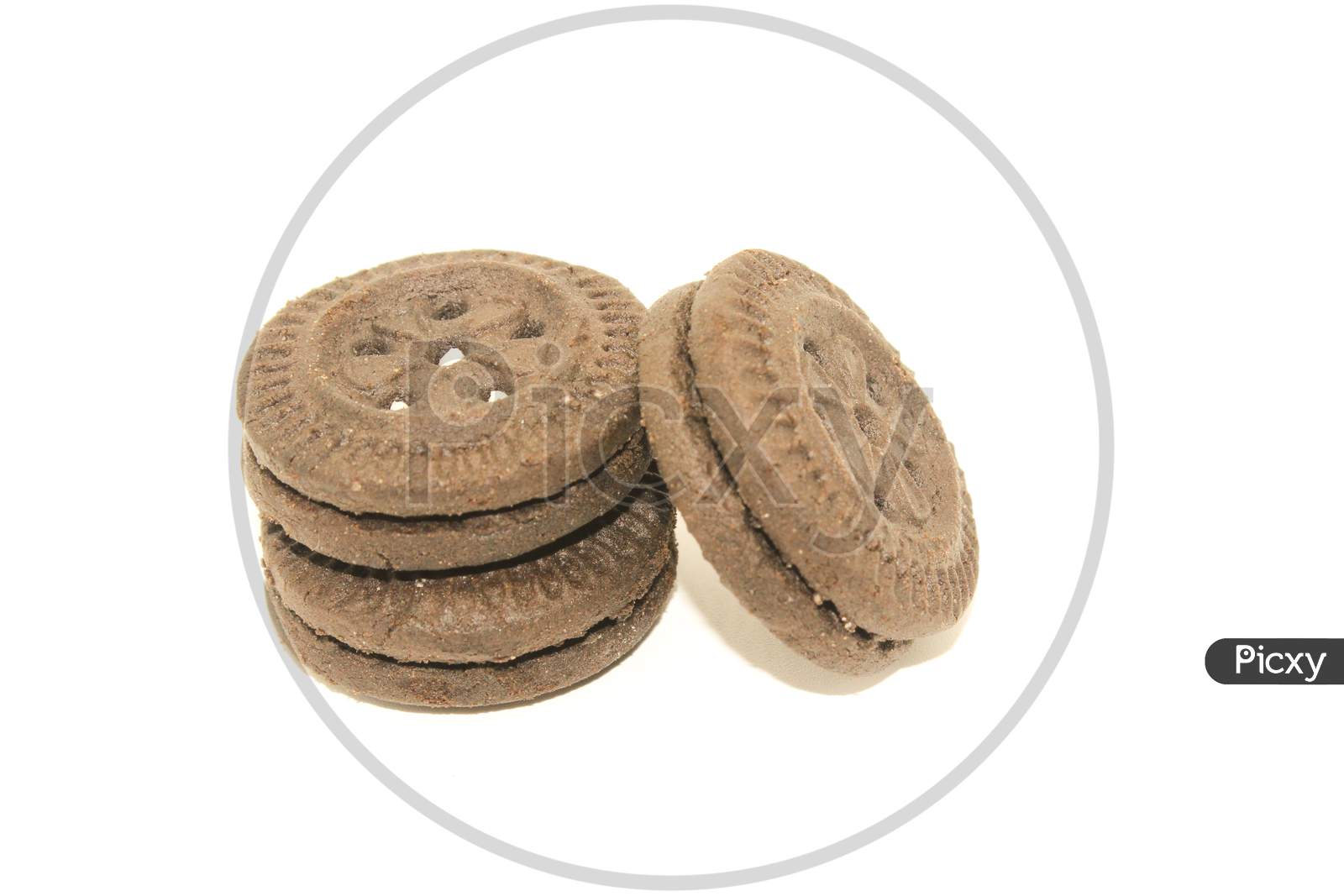A Picture Of Biscuits On White Background With Selective Focus