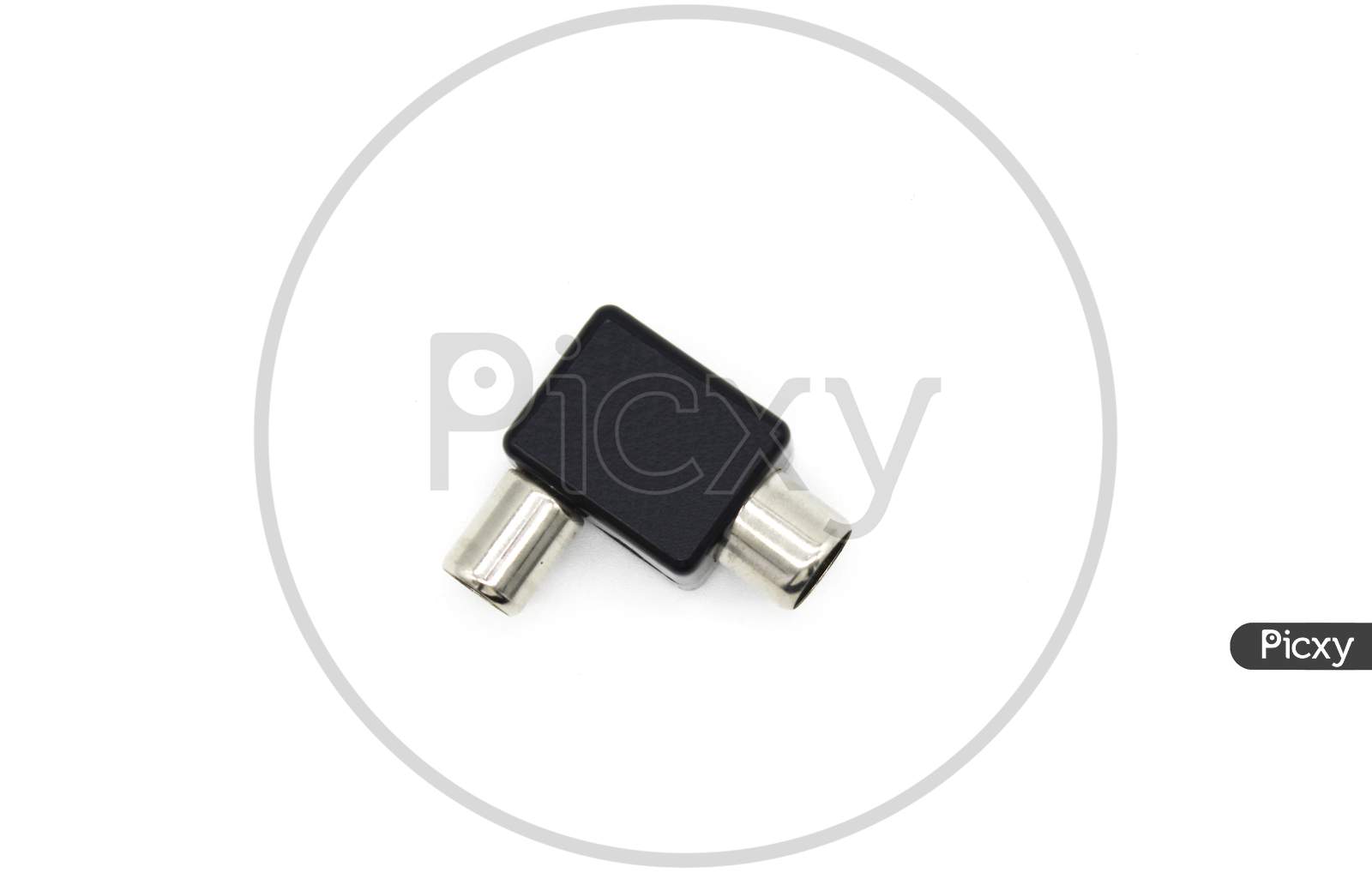 Tv Cable Pin Isolated On White Background With Selective Focus