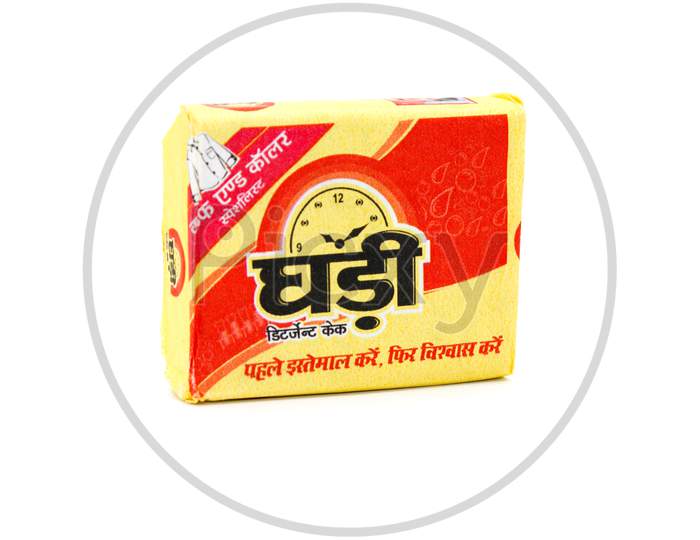 Noida , Utter Pardesh , India - October 18 2021 , Cloth Washing Soap , A Picture Of Cloth Washing Soap Isolated On White Background With Selective Focus In Noida October 18 2021