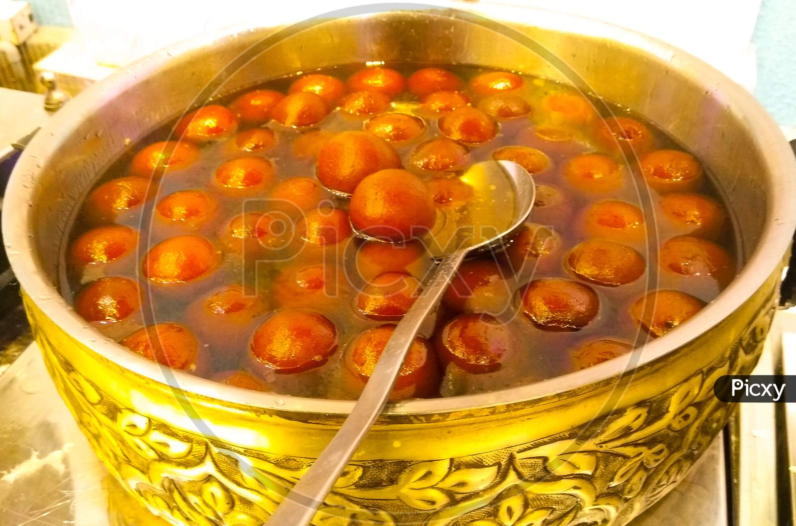 A Picture Of Gulab Jamun With Selective Focus
