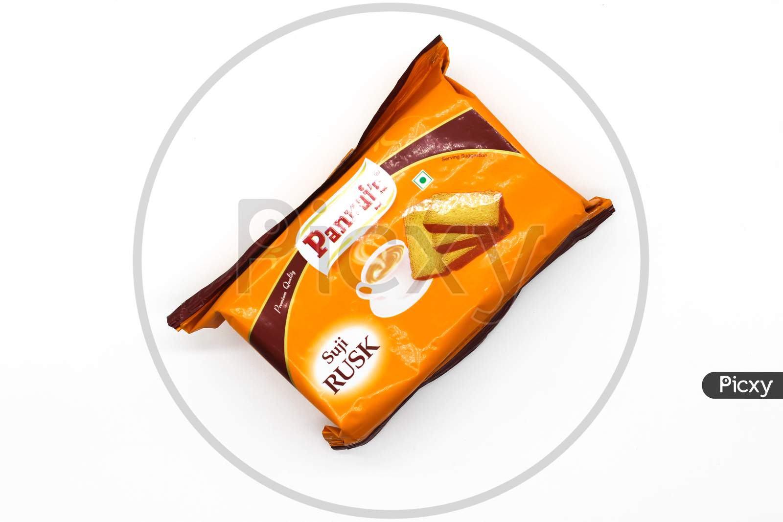 Noida , Utter Pardesh , India - October 20 2021 , Crispy Rusk , A Picture Of Crispy Rusk On White Background With Selective Focus In Noida October 20 2021