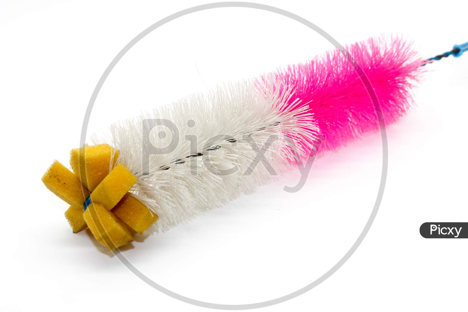 Pipe Cleaning Brush On White Background With Selective Focus