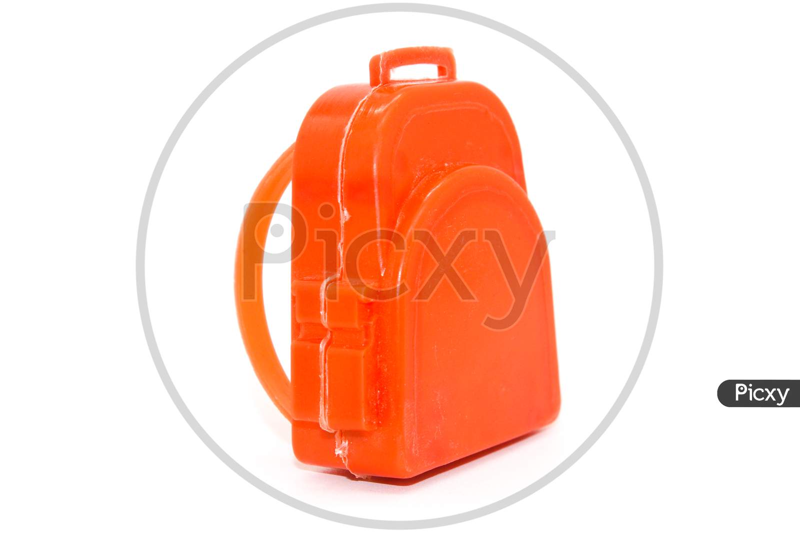 Toy Bag On White Background With Selective Focus
