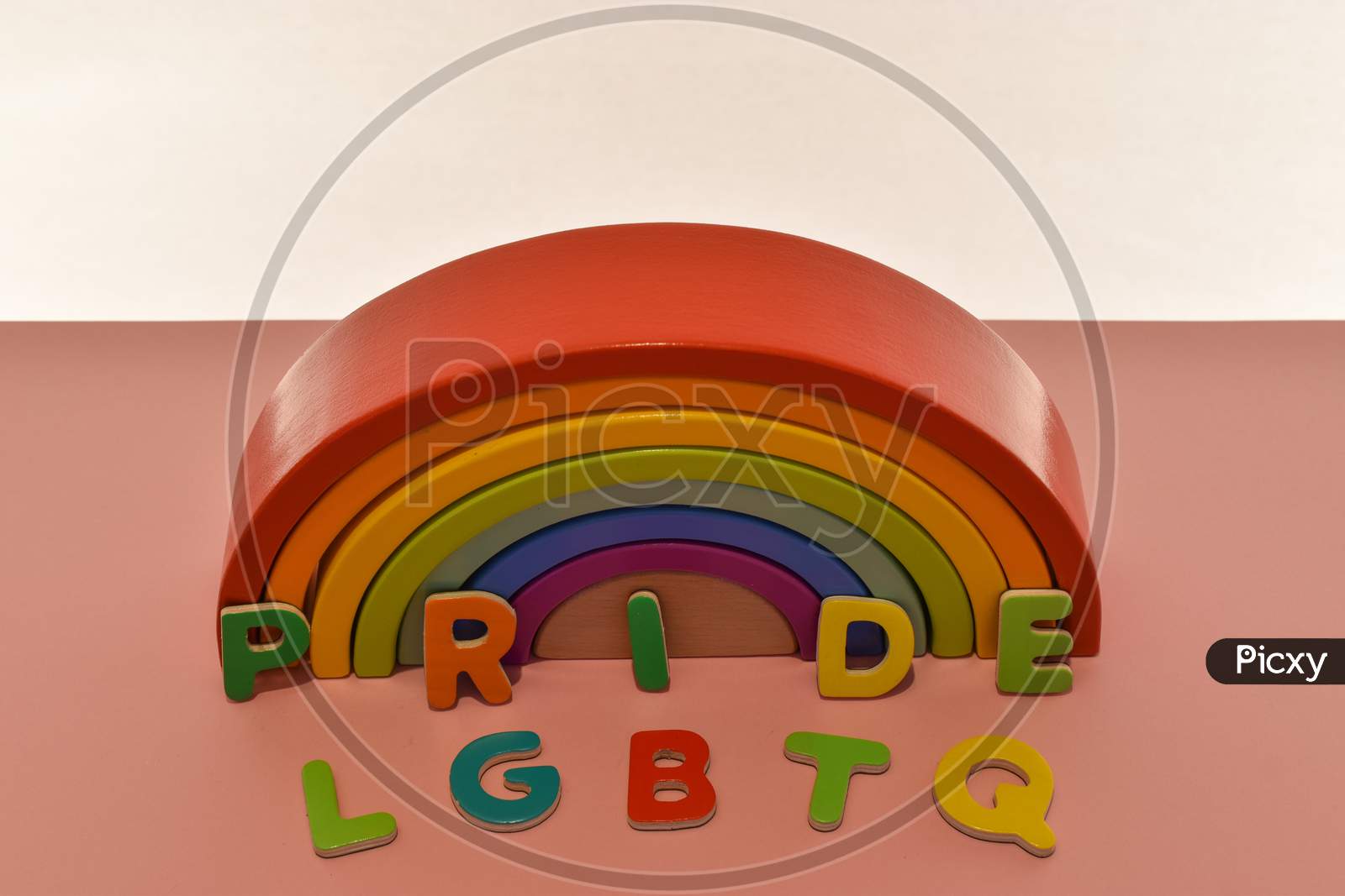 Vaduz, Liechtenstein, October 17, 2021 Pride And Lgbtq Written In Front Of A Rainbow