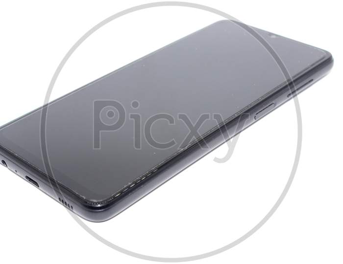 Smartphone Isolated On White Background With Selective Focus