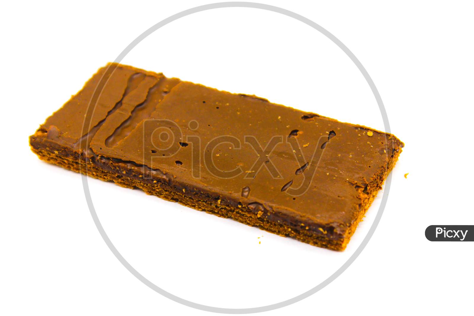 Chocolate Bar Isolated On White Background With Selective Focus