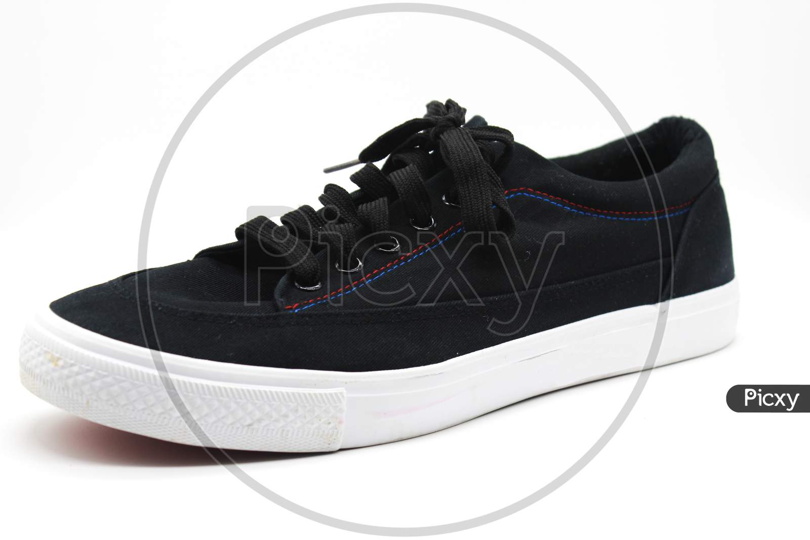 Black Shose For Men On White Background With Selective Focus