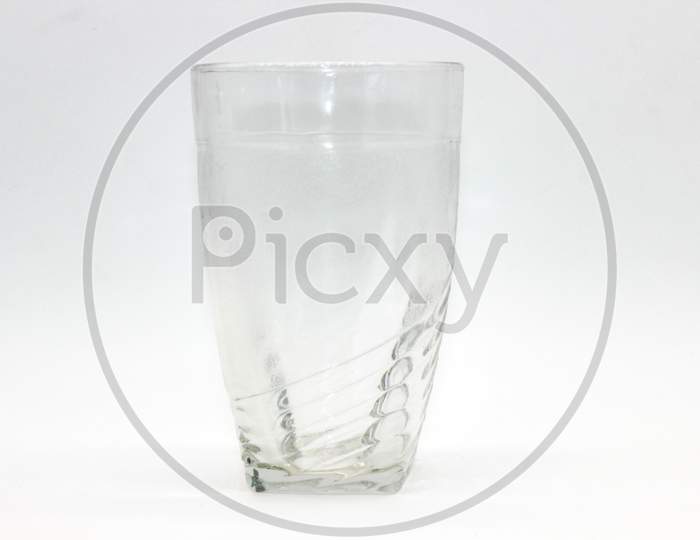 Glass Tumbler Isolated On White Background With Selective Focus