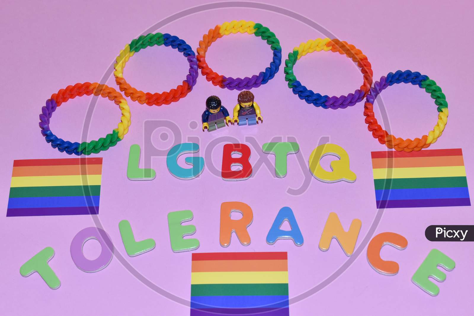Vaduz, Liechtenstein, October 17, 2021 Lgbtq And Tolerance With Rainbow Stuff