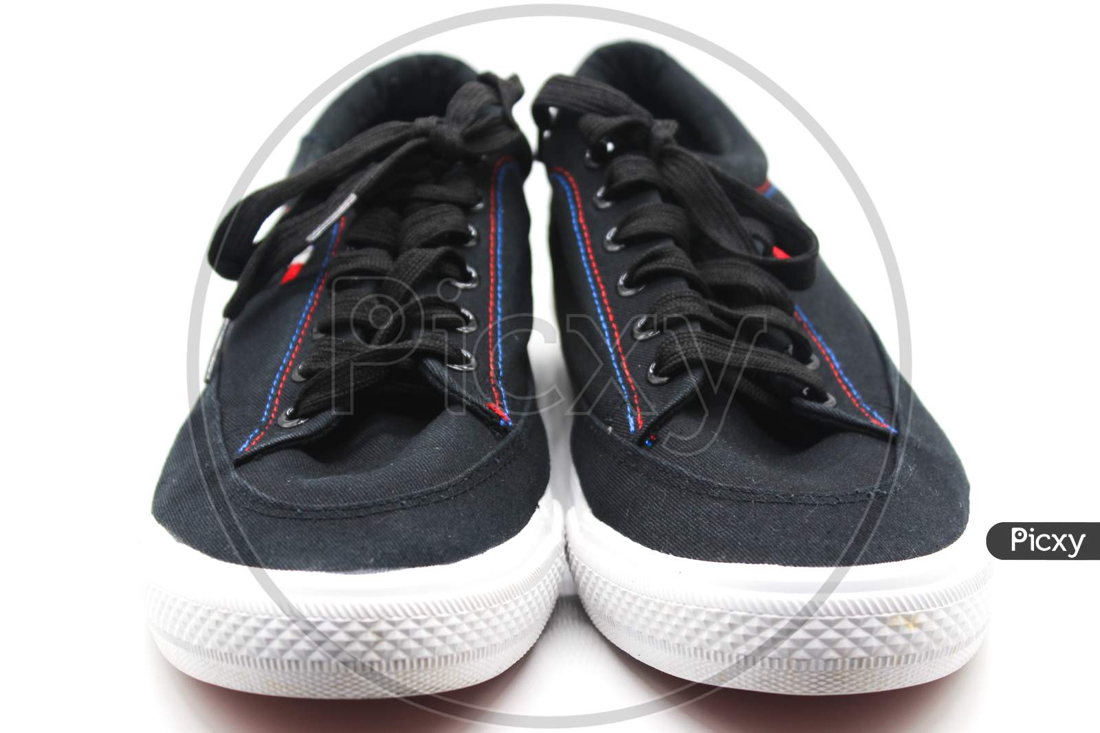 Black Shose For Men On White Background With Selective Focus