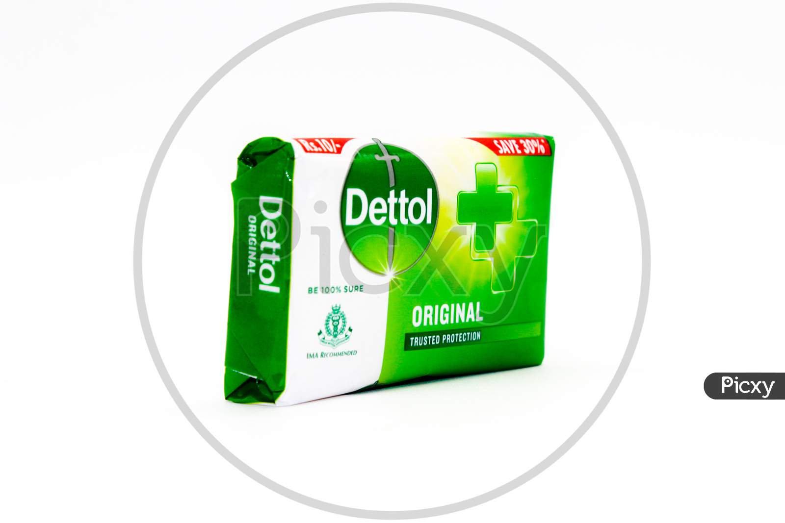 Noida , Utter Pardesh , India - October 17 2021 , Dettol Soap , A Picture Of Dettol Soap On White Background With Selective Focus In Noida October 17 2021
