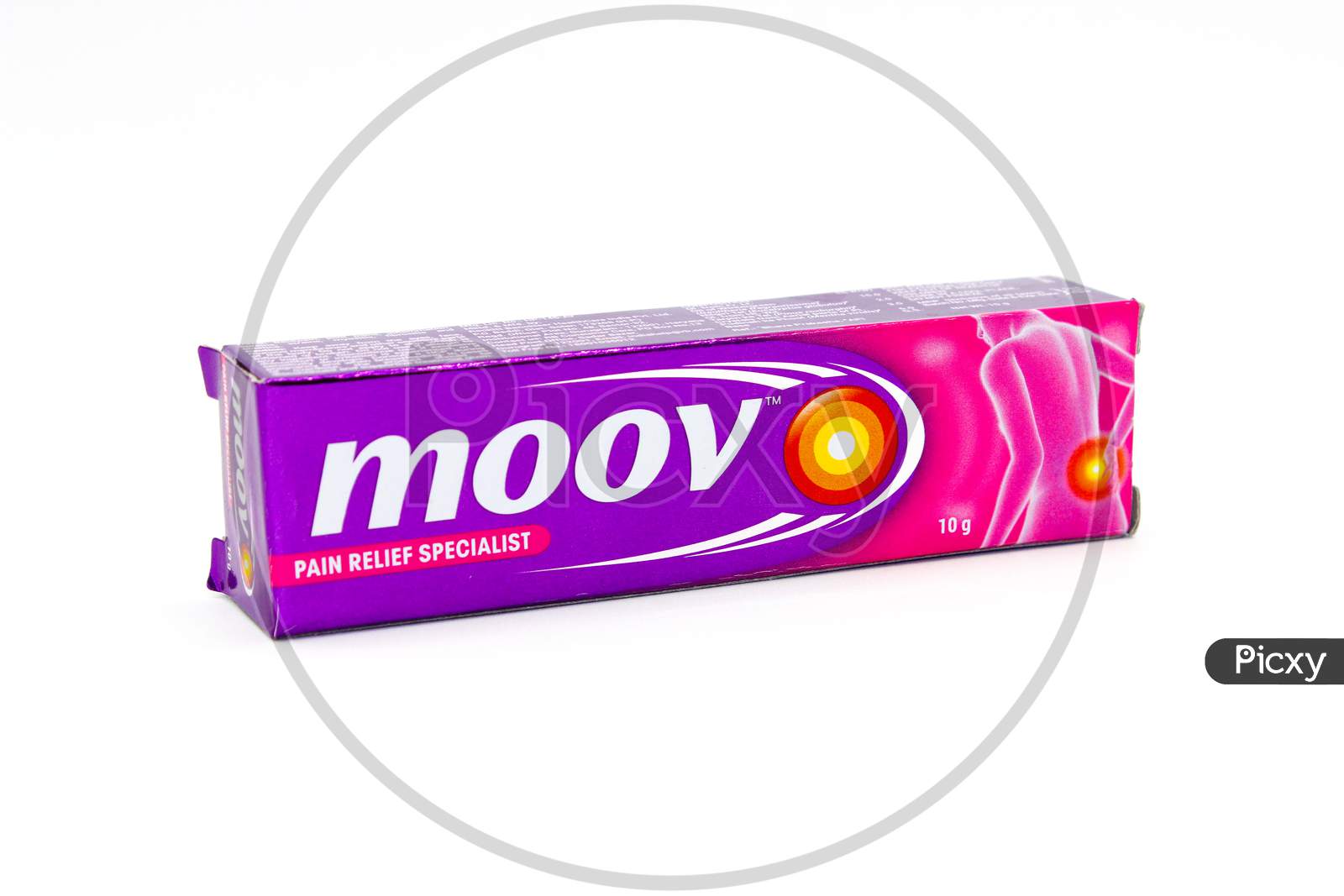 Noida , Utter Pardesh , India - October 22 2021 , Moov Pain Relief Cream , A Picture Of Moov Pain Relief Cream On White Background With Selective Focus In Noida October 22 2021