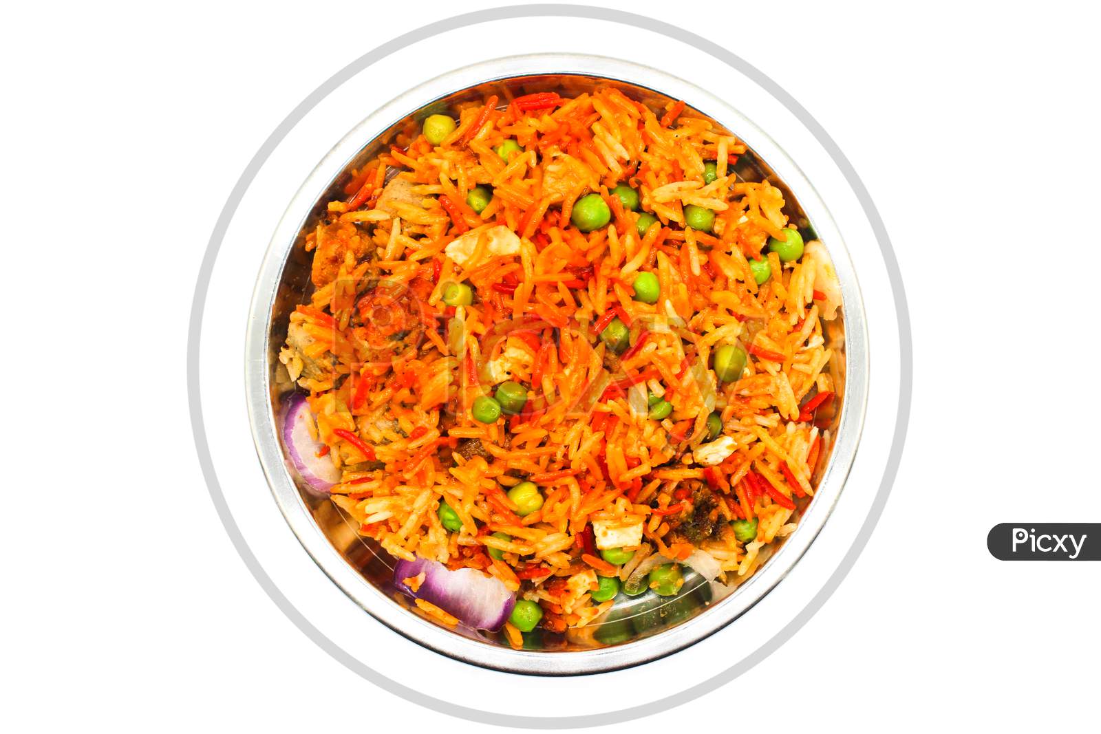 A Picture Of Veg Biryani Recipe With Selective Focus