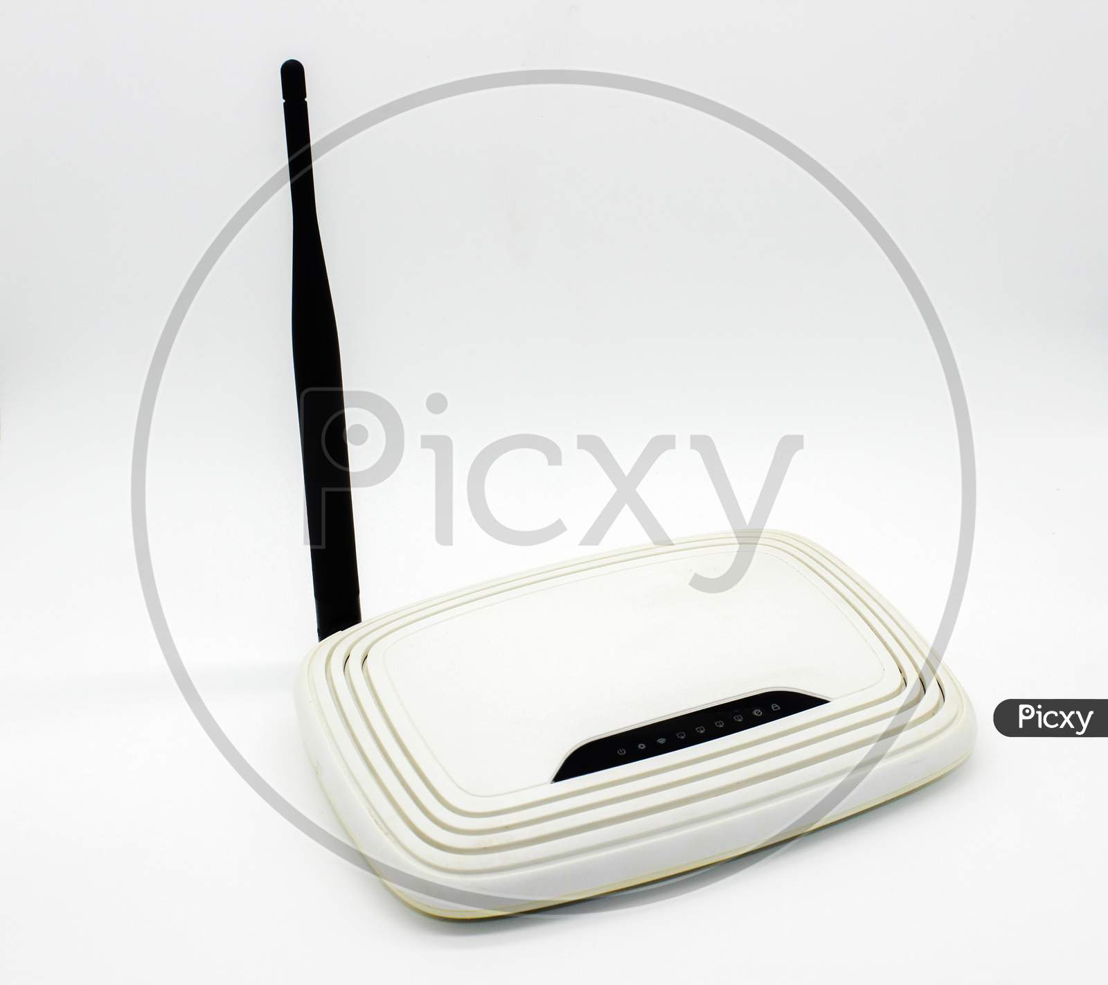 A Picture Of Router Isolated On White Background With Selective Focus