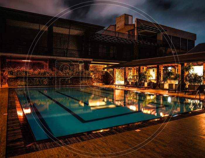 Image Of Luxury Hotel Pool (Sri Lanka)