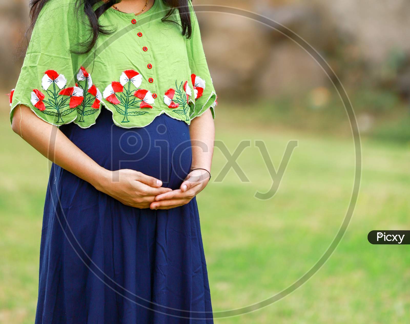 Indian pregnant mothers belly