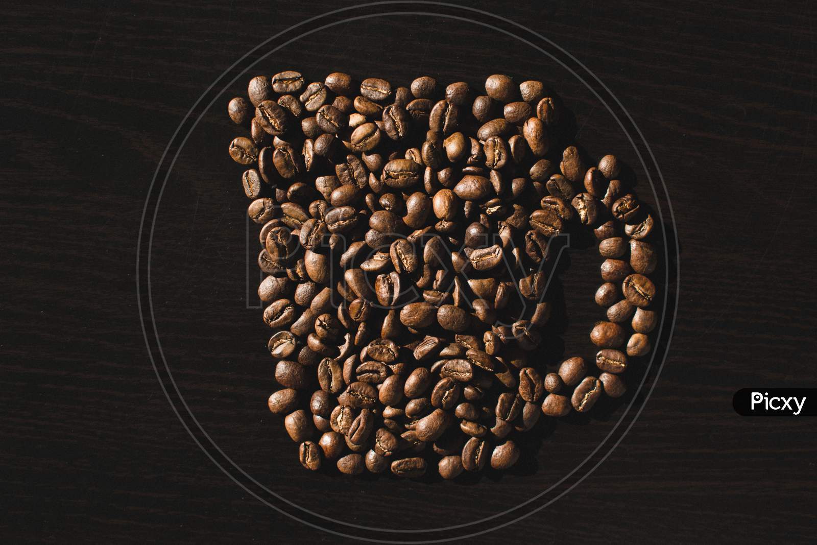 Coffee beans mug for coffee