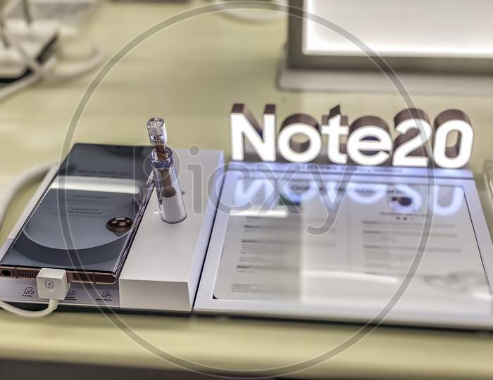 The Samsung Galaxy Note 20.