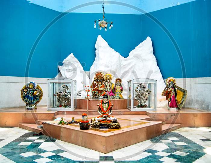 Idols Of Deities Inside The Hindu Temple In India