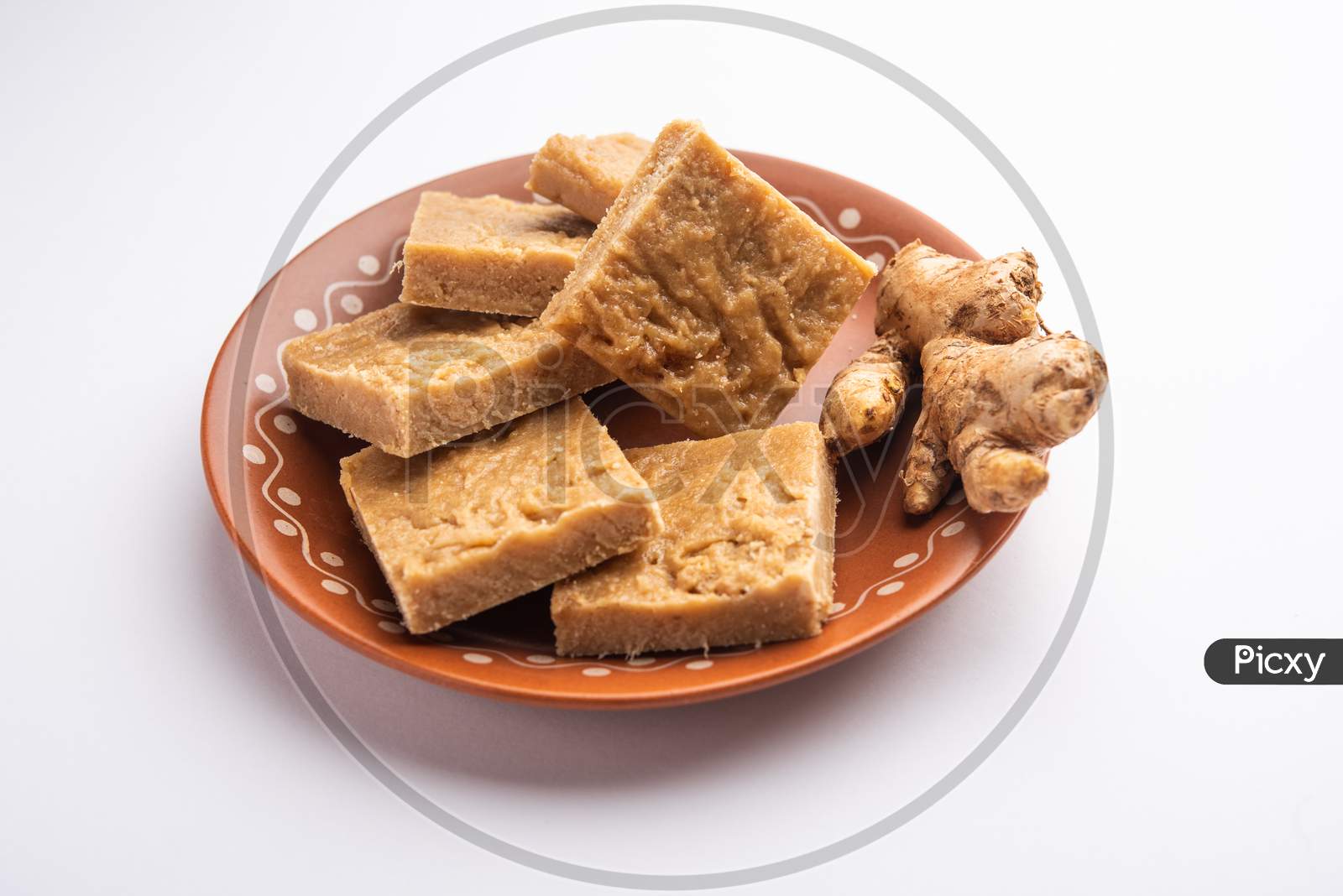 Aale Pak Or Ginger Barfi Or Candy Or Adrak Barfee Or Burfi Is A Traditional Indian Medicine For Cough And Cold