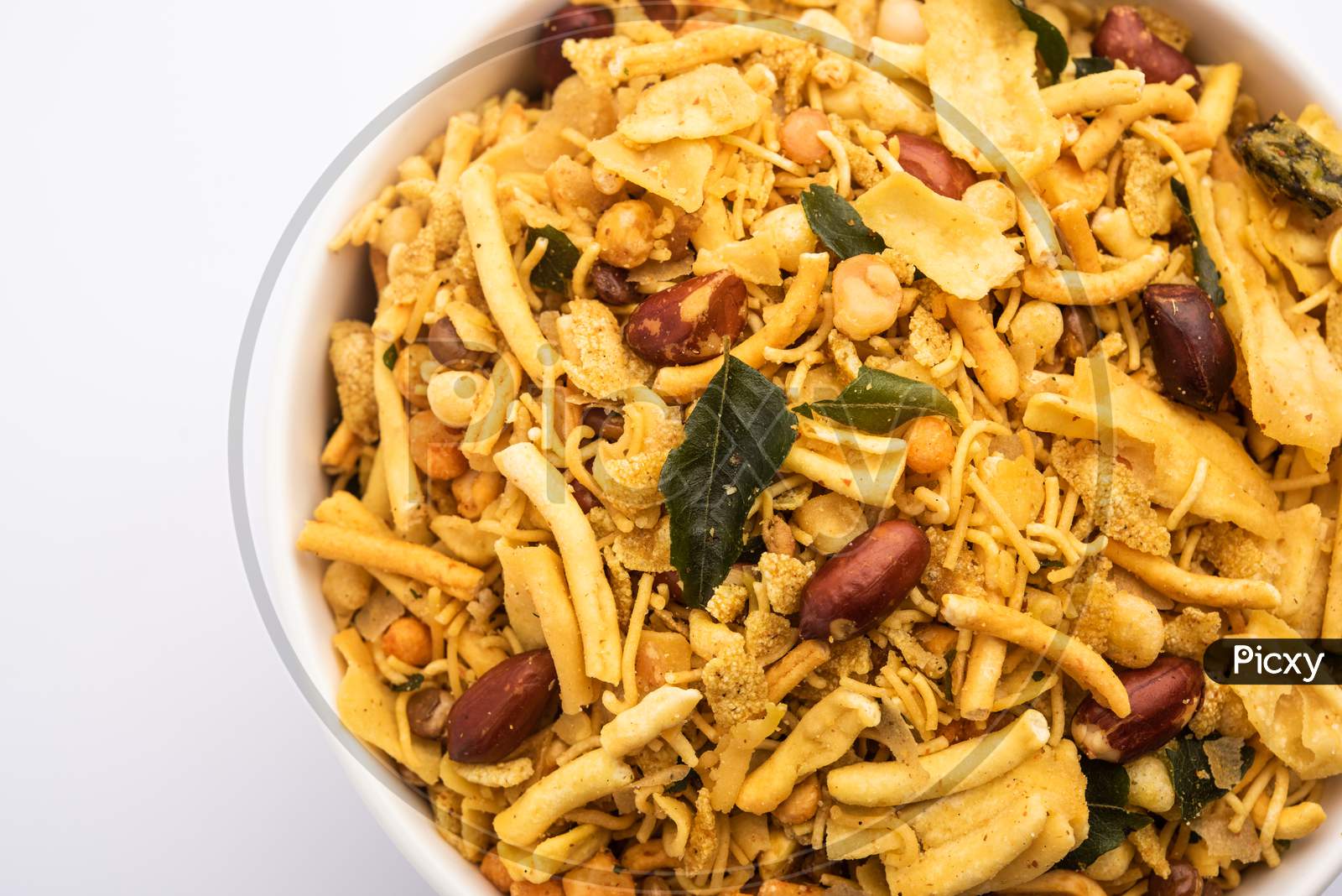 Image of Bombay Mix Or Chanachur Or Chiwda Or Farsan Is An Indian Snack